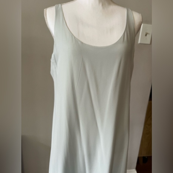Eileen Fisher light blue 100%silk maxi tank dress size medium - Picture 3 of 10